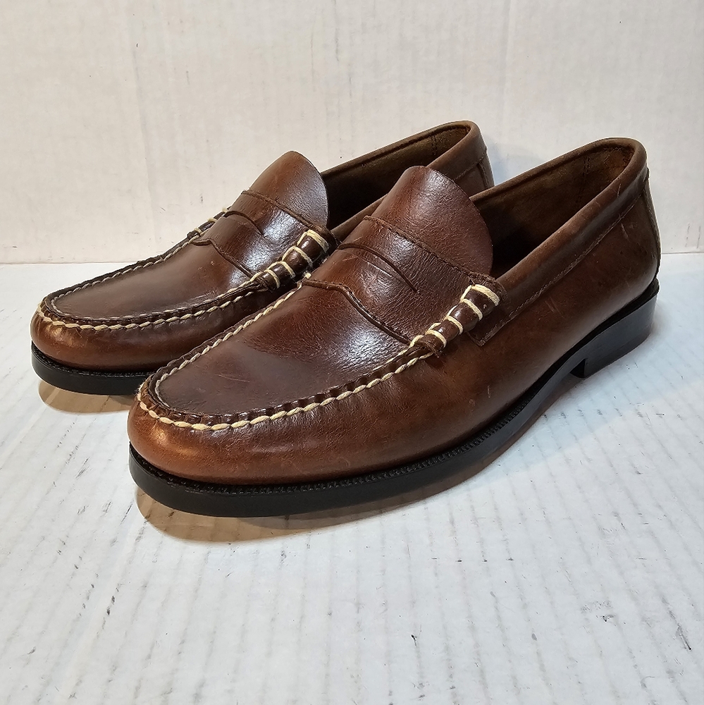 BASS Walton Leather Penny Loafers Men’s Size 10 M Burgundy Slip On Shoes
